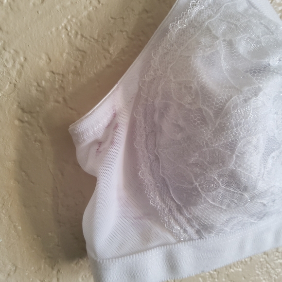 Instant Shaping By Plusform Wireless Unpadded Full Coverage Lace Bra 36A - Picture 3 of 7